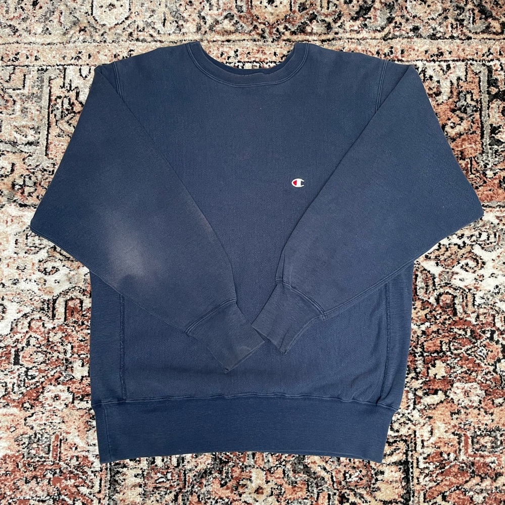 Champion - Reverse Weave Navy Blue Crewneck